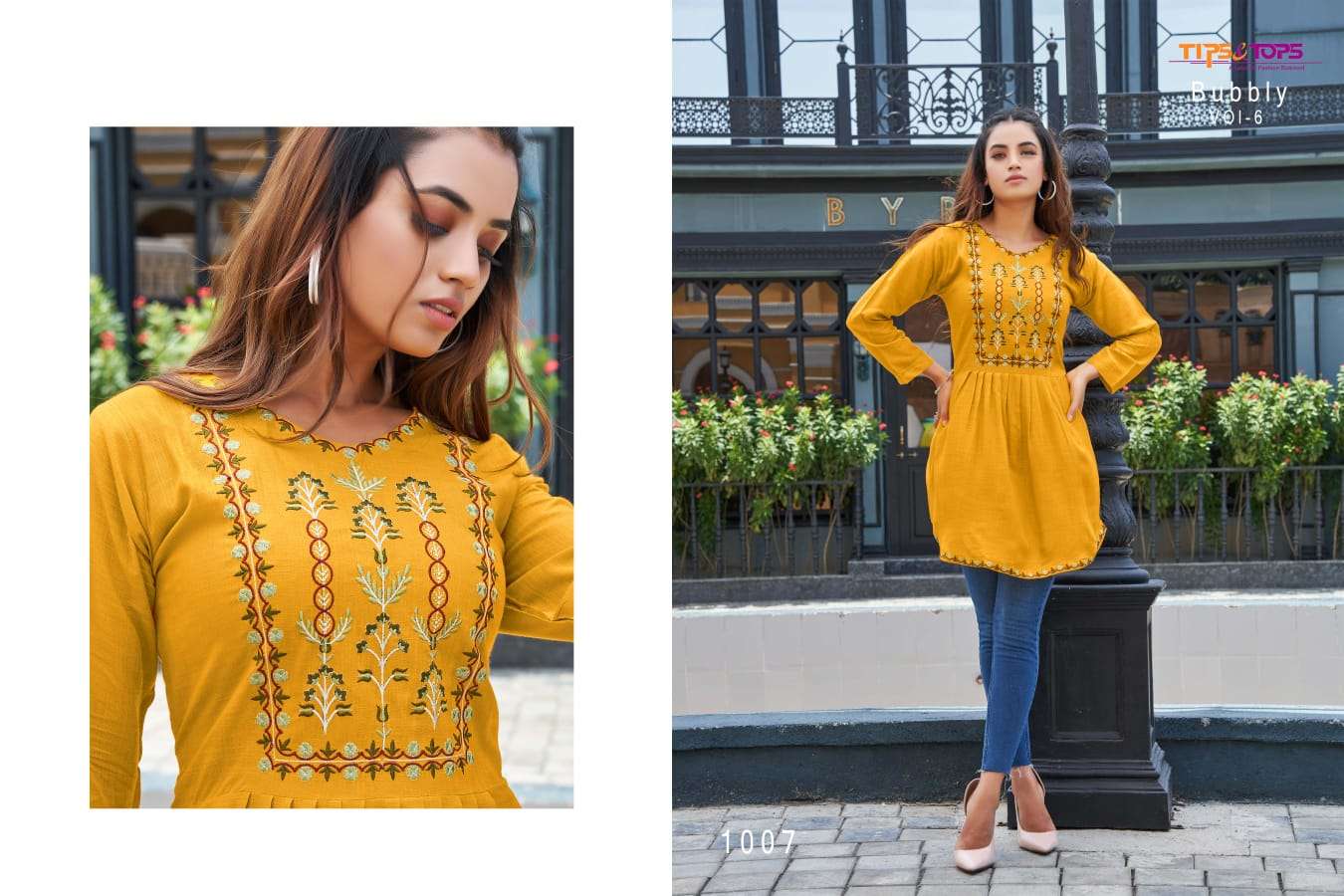Tips & Tops-Bubbly Vol 06-Rayon-Slub-Embroidery-Work-Western-Short-Top-07